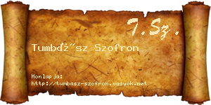 Tumbász Szofron névjegykártya